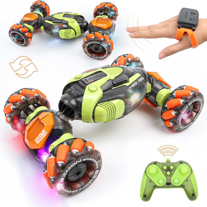 Kids' Gesture-Control RC Stunt Car with Lights & Music