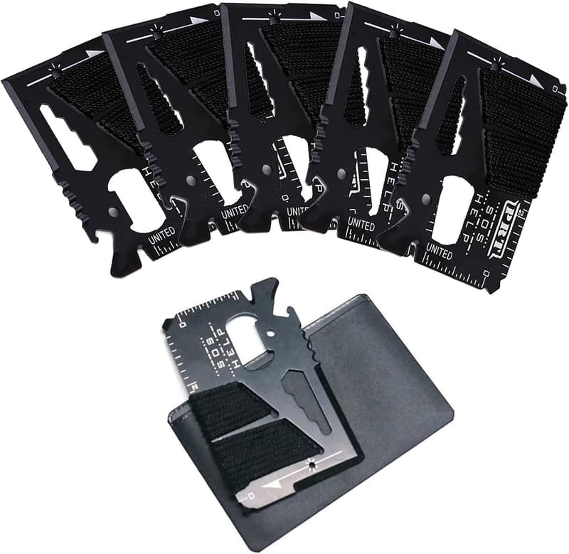 Survival Card Multitool Set for Men (5 PCS)
