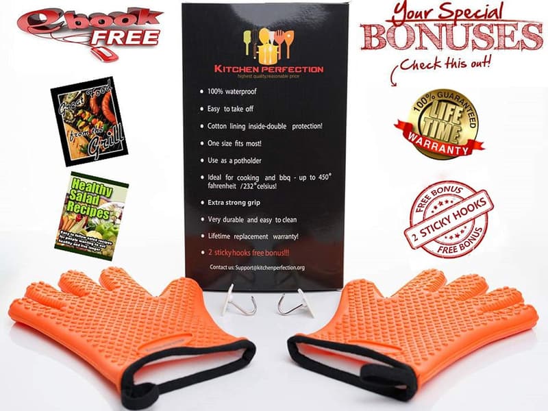 BBQ Heat-Resistant Silicone Gloves Set