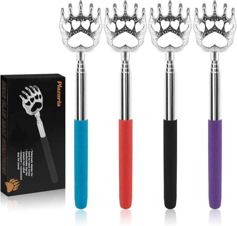 Portable Telescopic Back Scratchers with Rubber Handles