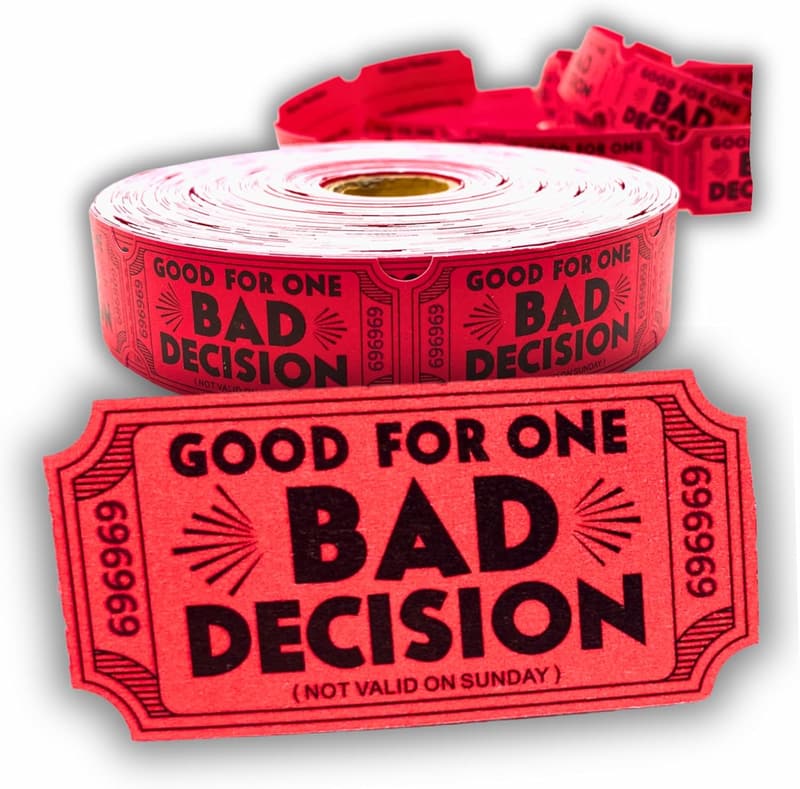 Bachelor Party Joke Tickets – 1000 Raffle-Style Gags