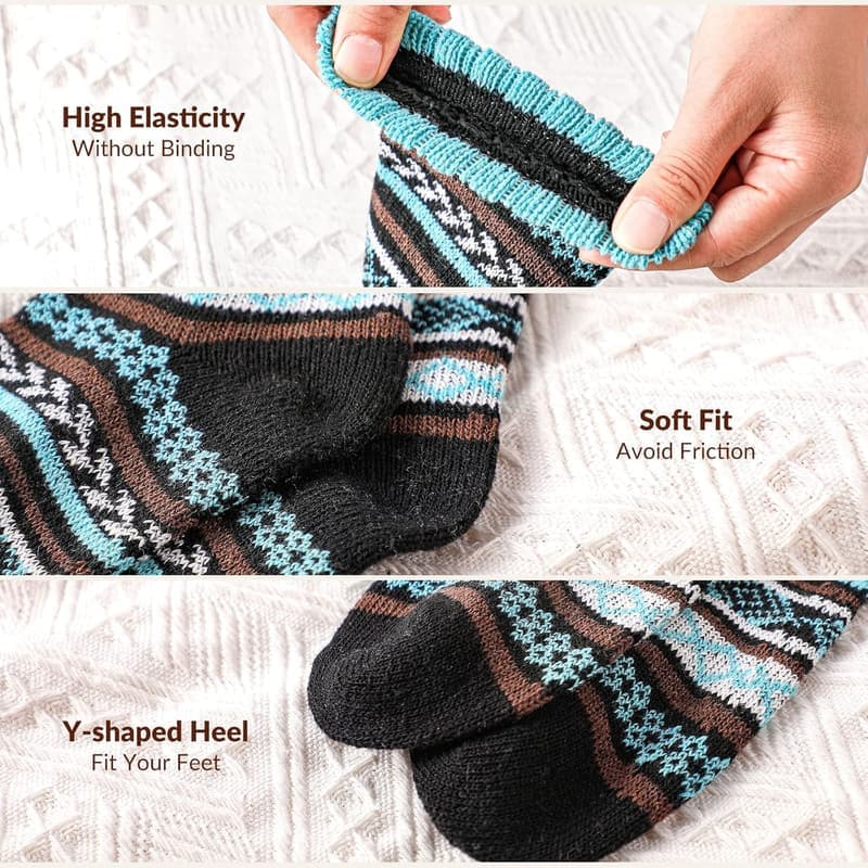 Winter Wool Socks - Cozy Thick Knit for Men and Women
