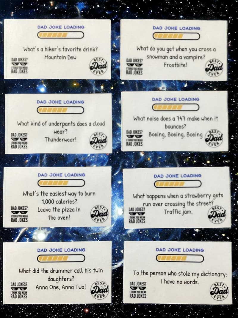 Father's Gift Jar: 60 Days of Rad Jokes (Steel Grey)