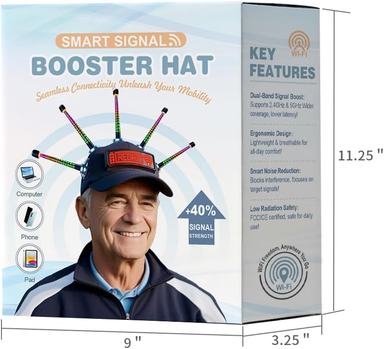 Gag Gift Box for Pranksters, Wi-Fi Signal Hat