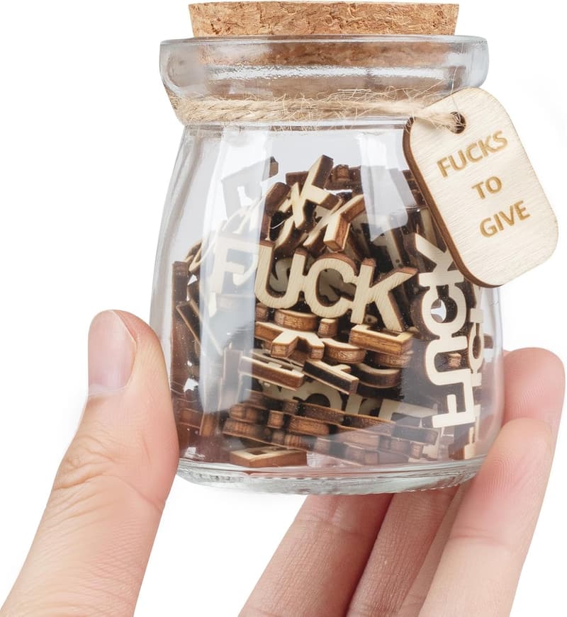 Retirement Gag Gift Jar with Wooden Plug