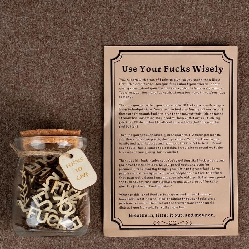 Retirement Gag Gift Jar with Wooden Plug