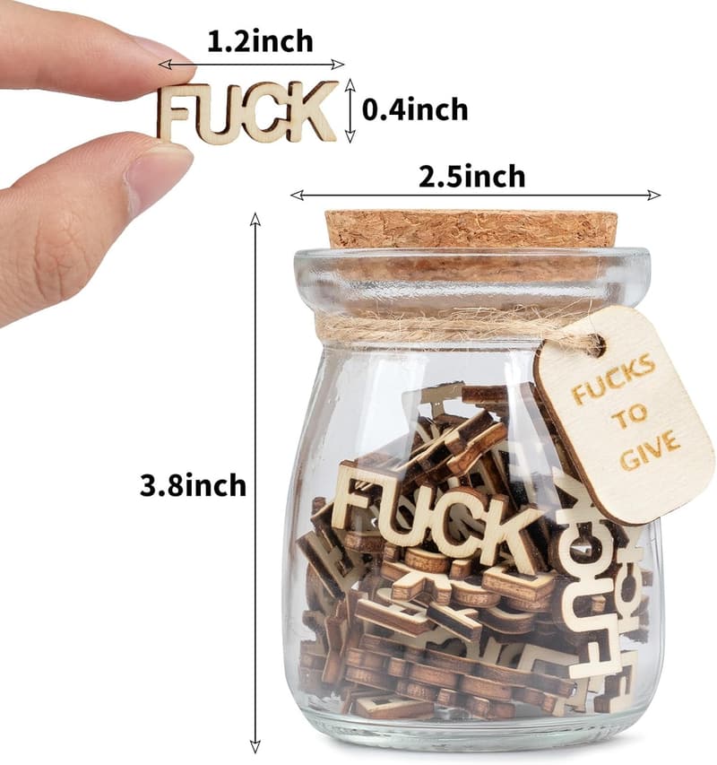 Retirement Gag Gift Jar with Wooden Plug
