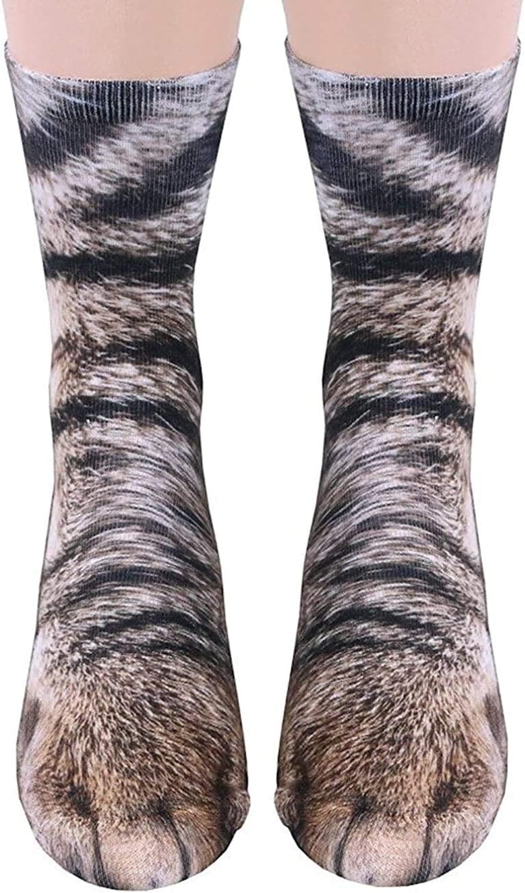 Easter White Elephant Funny Animal Paw Socks