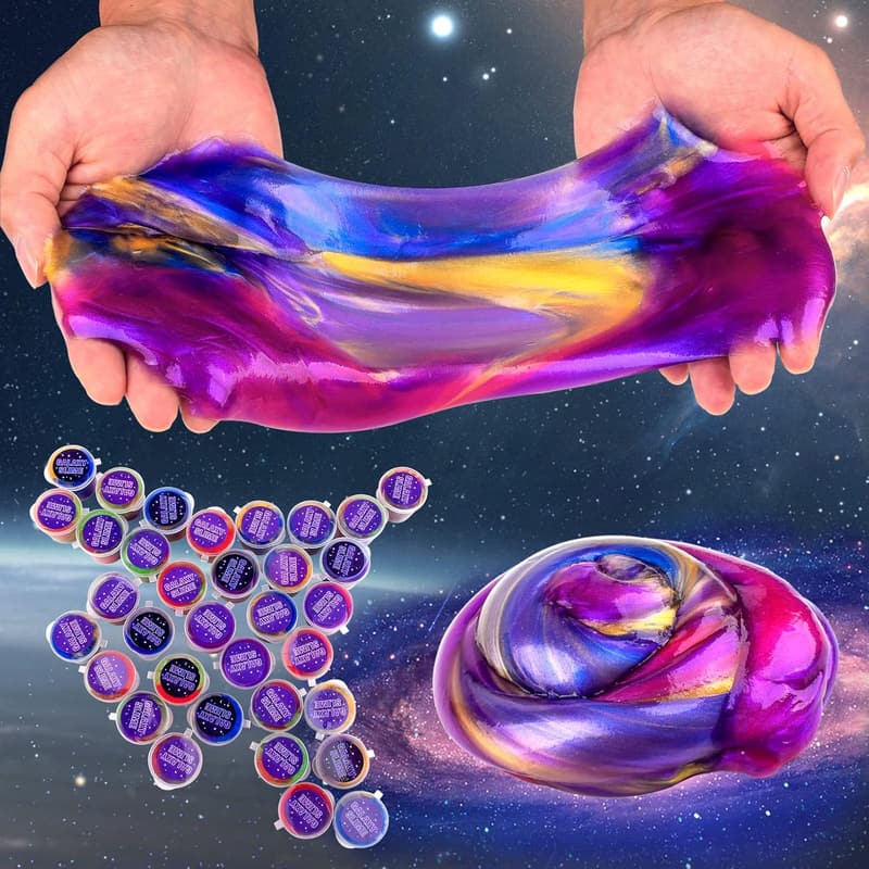 Easter Kids Slime Kit - 40-Pack Colorful Non-Sticky Putty