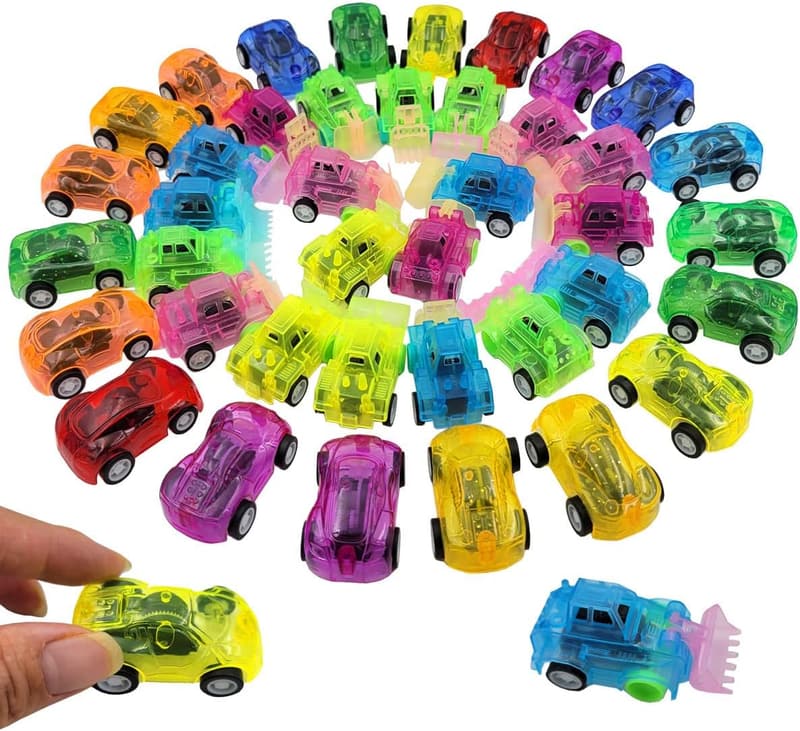 Mini Pull Back Cars & Trucks for Toddlers - 40 Pcs Party Favor