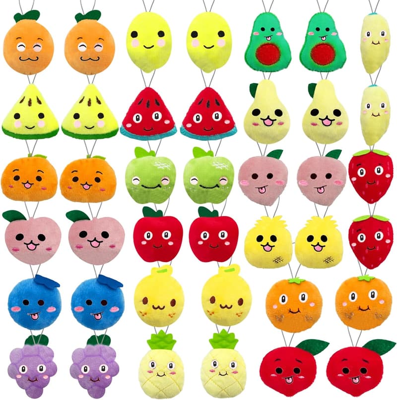Easter Mini Fruit Plush Toys - 20 Styles, 40 PCS