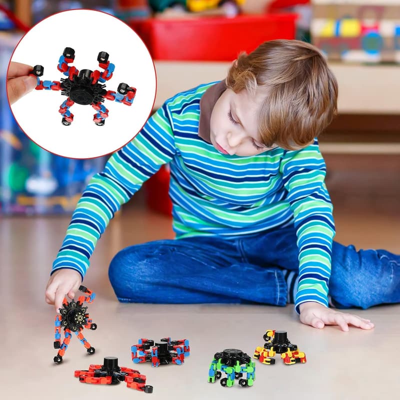 Party Favor Fidget Toy Pack - 40 Transformable Robots