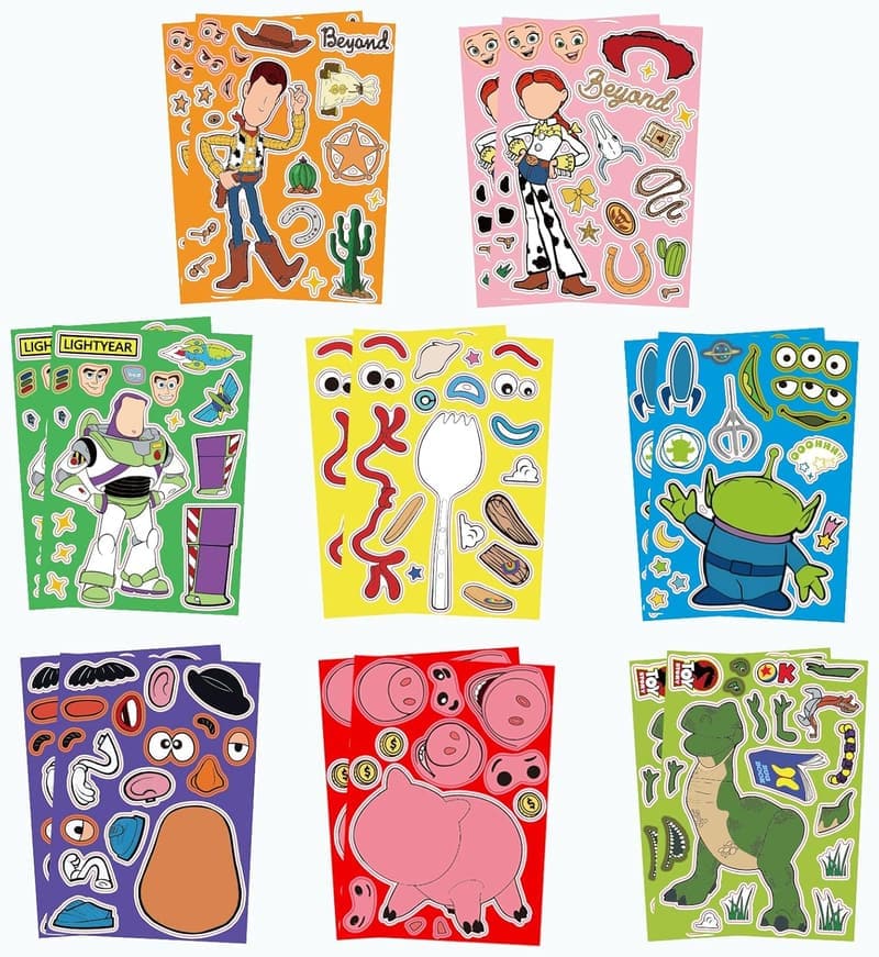 Birthday Party DIY Cartoon Face Stickers Kit