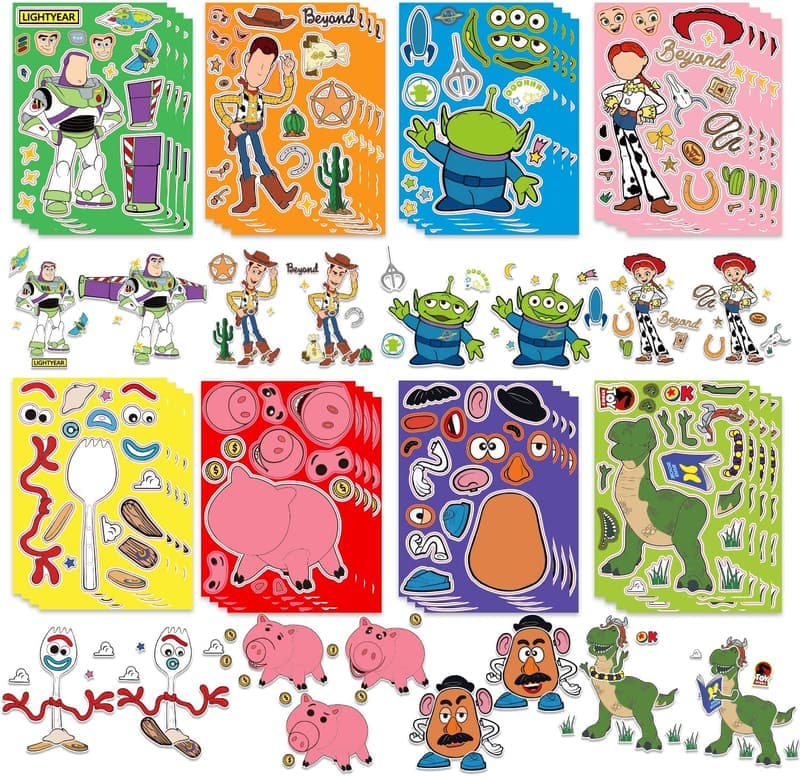 Birthday Party DIY Cartoon Face Stickers Kit