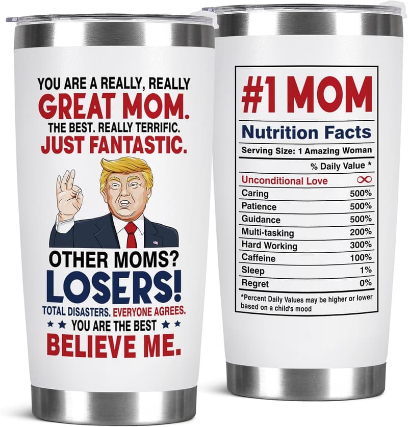 Mother's Day White Tumbler - 20 Oz Gift for Mom