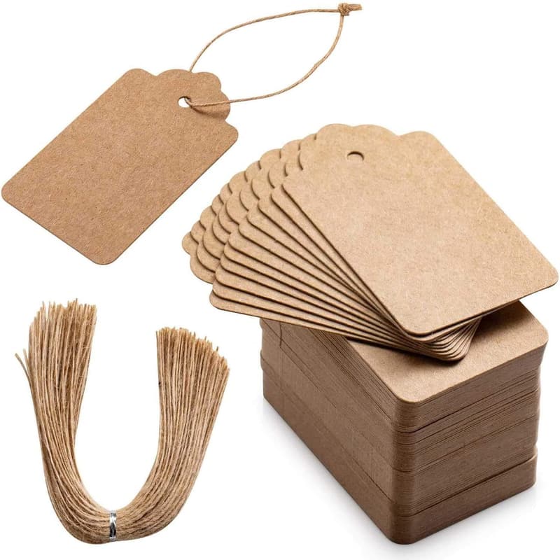 Wedding & Gift Tags with Natural Jute Twine