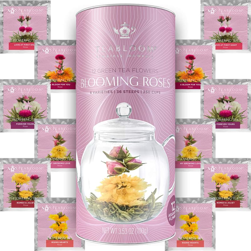 Romantic Blooming Rose Tea Gift Set