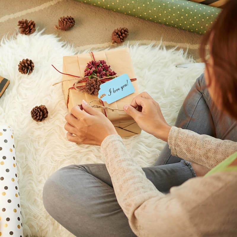 Christmas Gift Tags, 250-Piece Kraft Paper Set