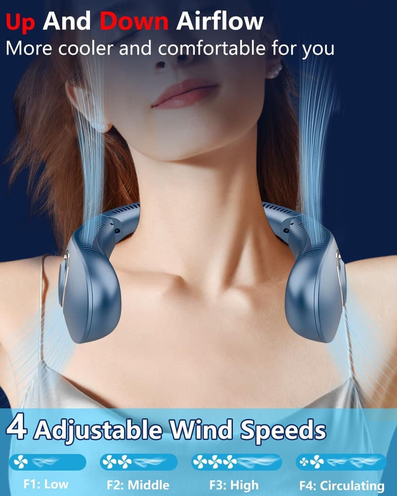 Portable Rechargeable Bladeless Neck Fan