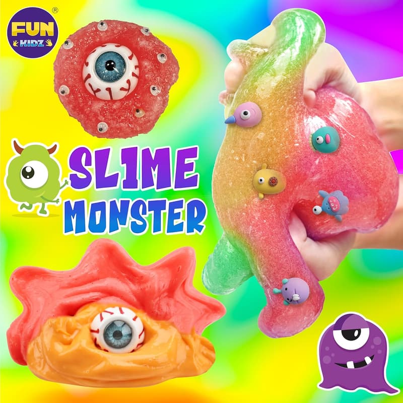 Glow-in-the-Dark Slime Kit for Kids, with Photochromic Powder