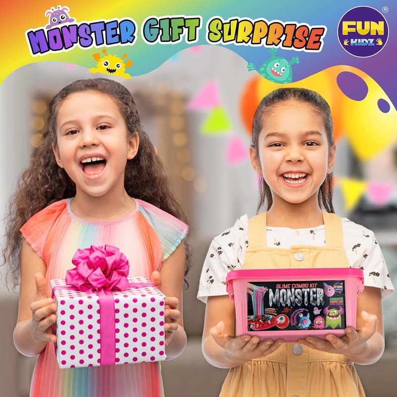 Glow-in-the-Dark Slime Kit for Kids, with Photochromic Powder