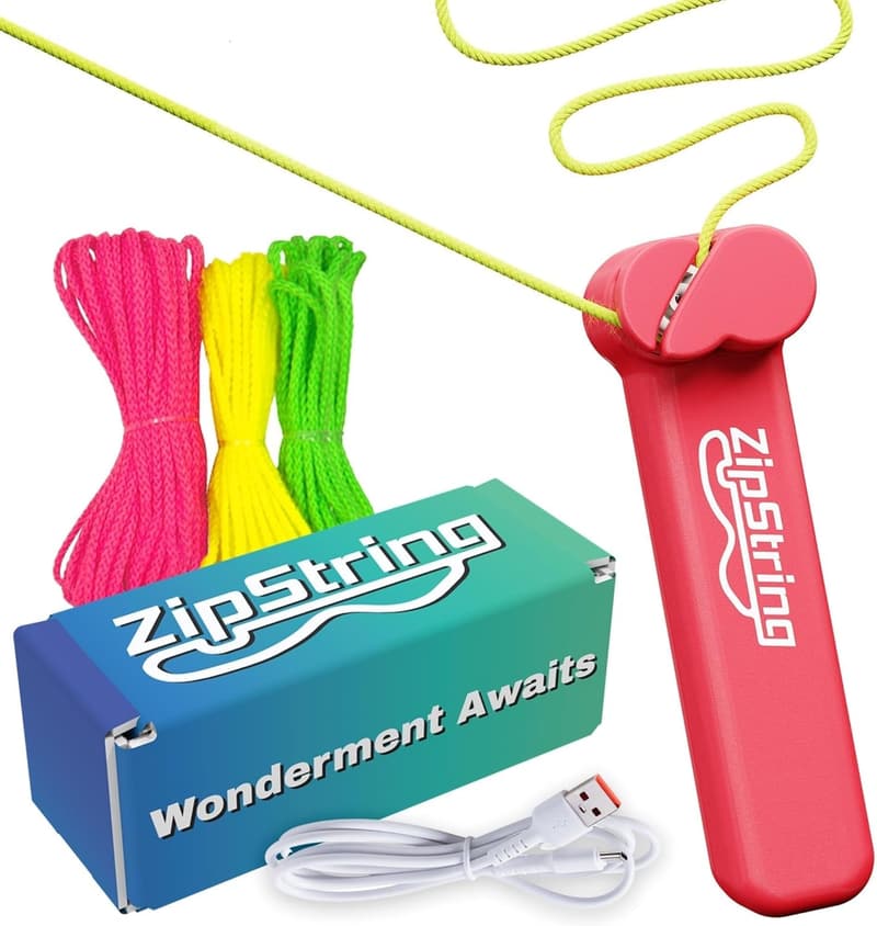 ZipString Rope Launcher Toy in Rock'it Red for Kids & Adults