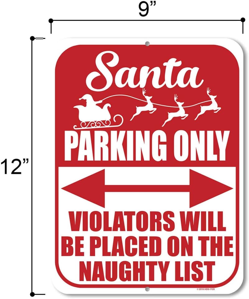 Christmas Santa Parking Wall Decor, 9