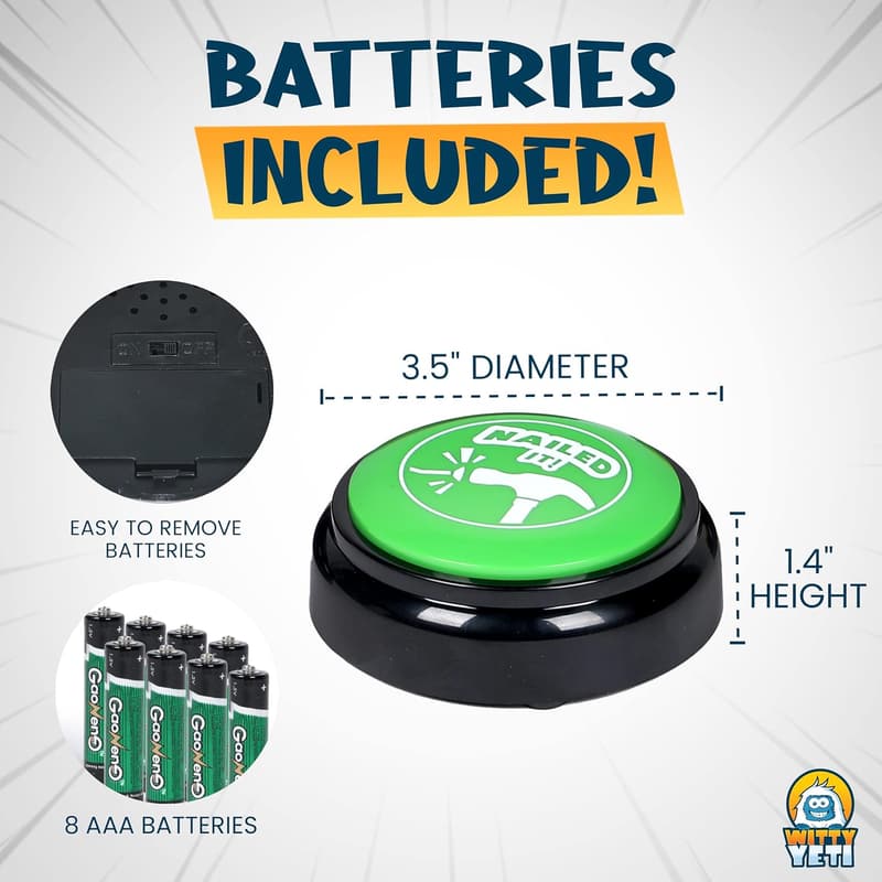 Novelty Sound Button Set with Funny Sayings - 4 盒