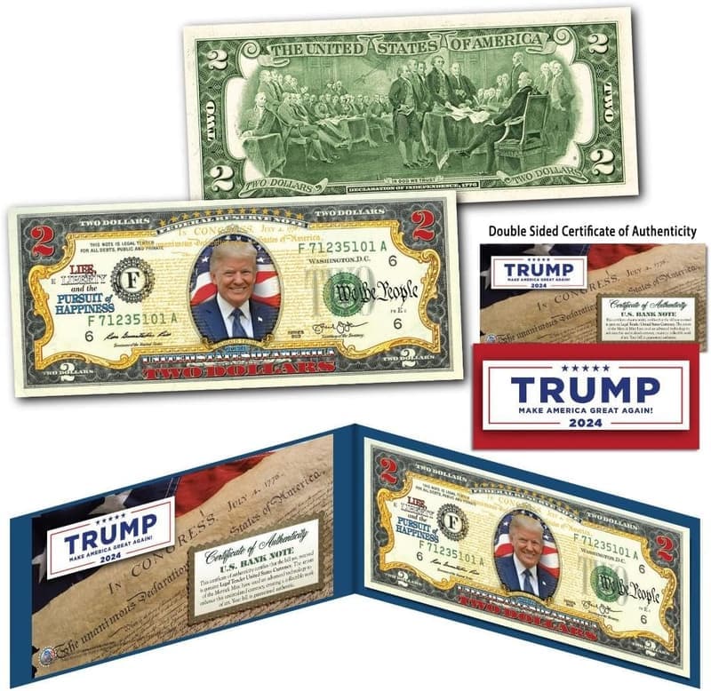 Declaration of Independence $2 Bill - Trump Edition
