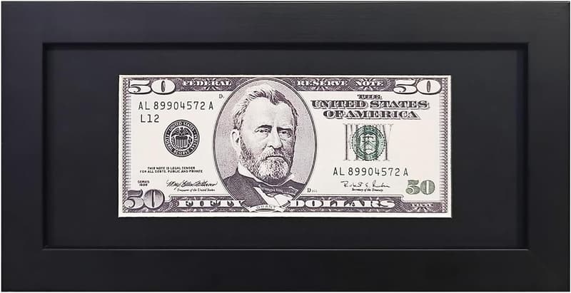First Dollar Display Solid Wood Shadow Box with Glass