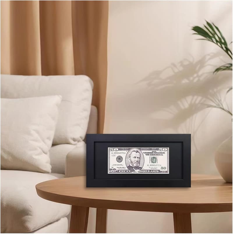 First Dollar Display Solid Wood Shadow Box with Glass