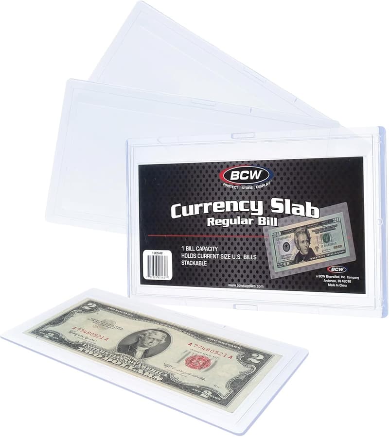 Currency Slab for Collectors - Clear Polystyrene Case