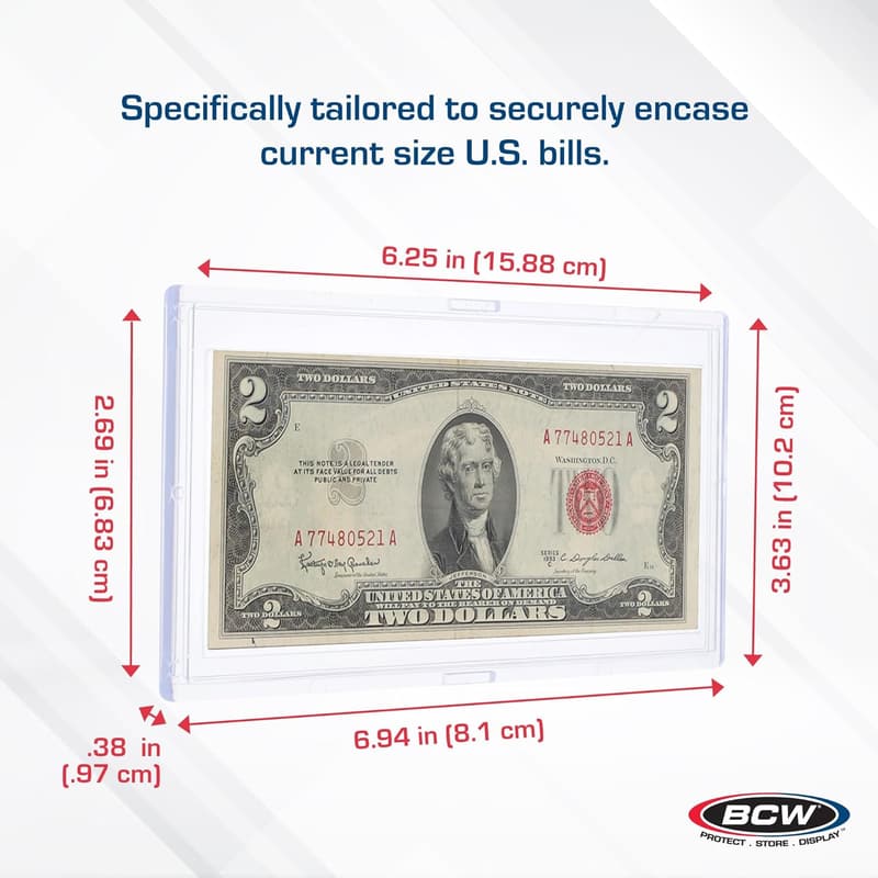 Currency Slab for Collectors - Clear Polystyrene Case