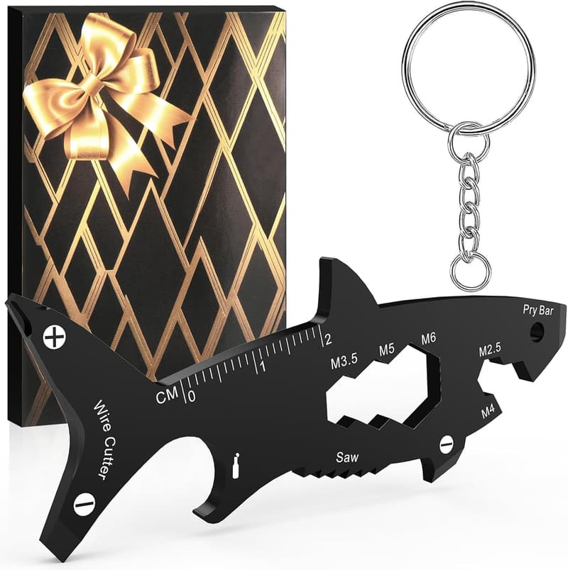 Father's Day Shark Multitool Keychain for Dad