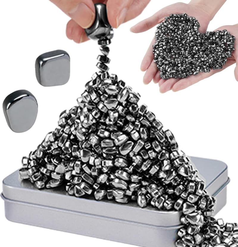 Ferrite Putty Fidget Set with Magnet Balls - Black