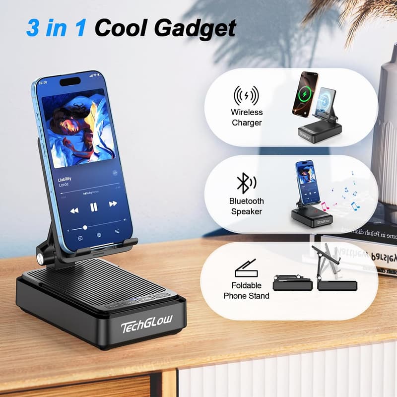 Birthday Bluetooth Speaker & Charger Stand for Parents