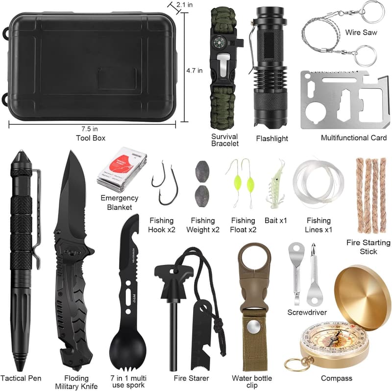 Survival Kit for Men: 28-in-1 Tactical Gear