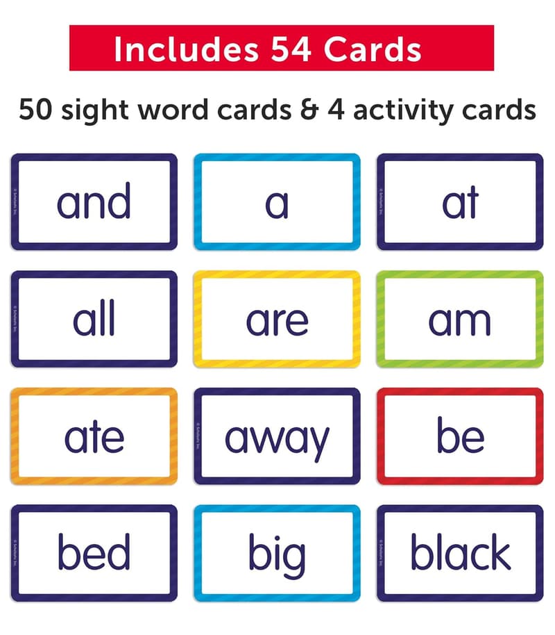 Sight Words Educational Flash Cards