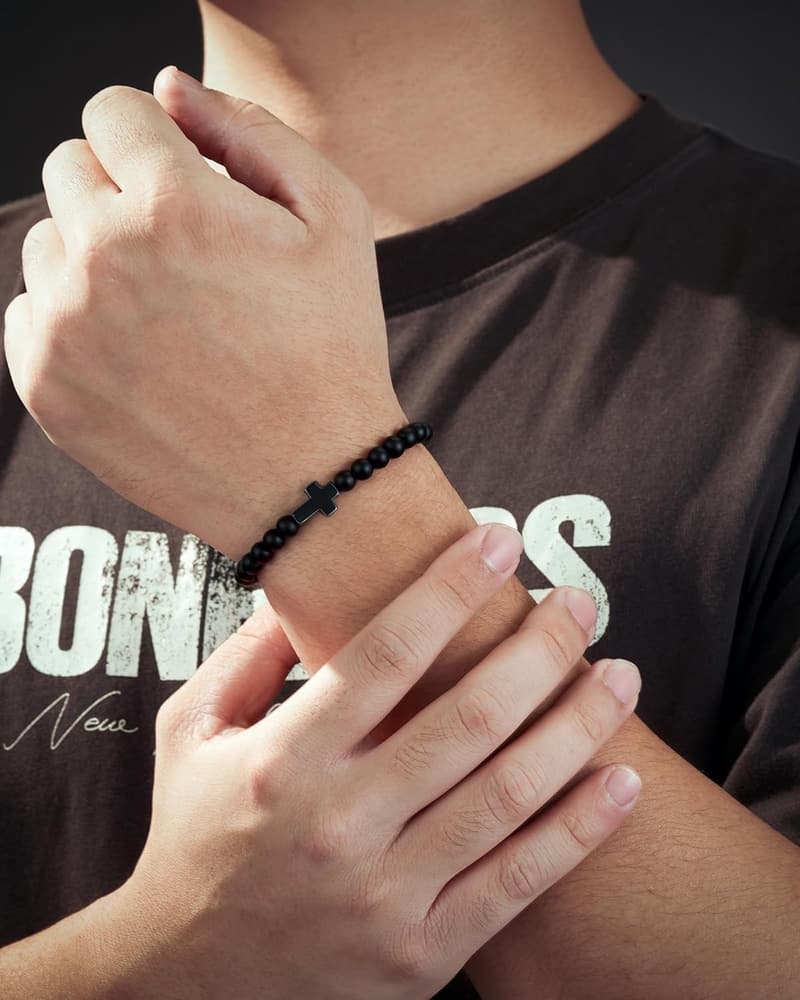 Easter Men's Cross Bracelet Christian Jewelry