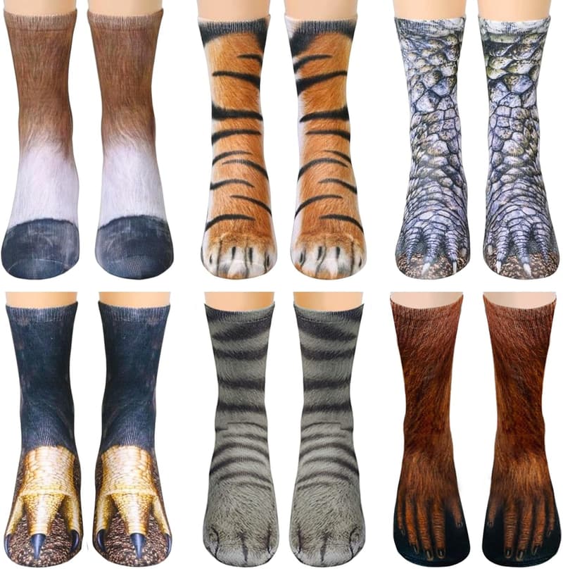 Christmas Animal Paws 3D Socks for Adults
