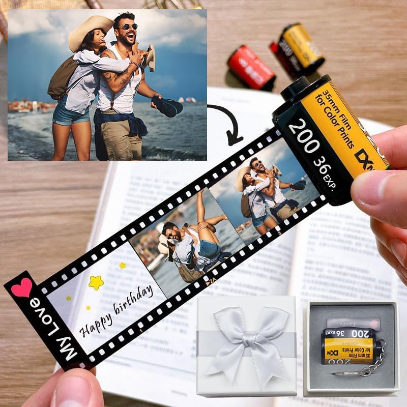 Photo Keychain - Personalized Memory Reel for Couples