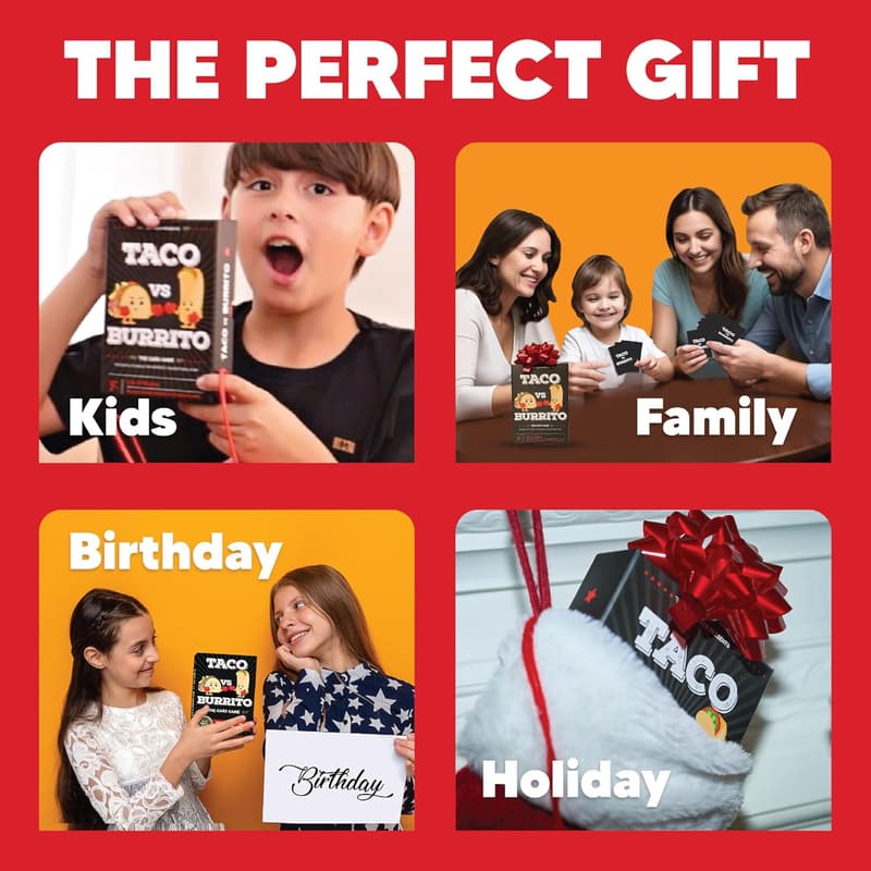 Family Card Game: Taco vs Burrito Strategy