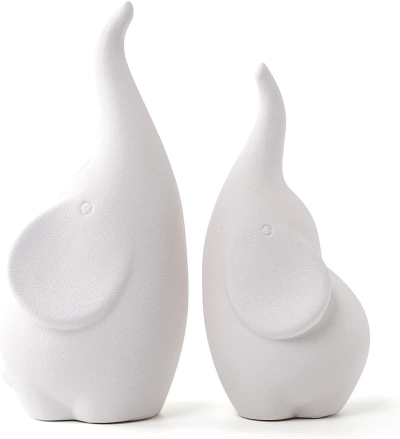 Valentine's Day Elephant Couple Figurines