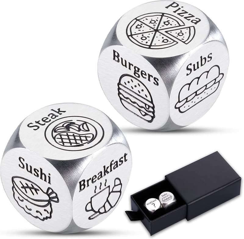 10th Anniversary Tin Date Night Dice Set for Couples