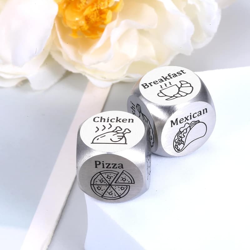 10th Anniversary Tin Date Night Dice Set for Couples
