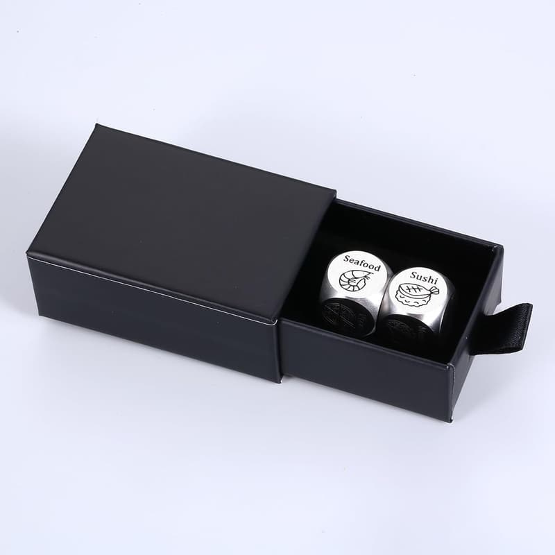 10th Anniversary Tin Date Night Dice Set for Couples
