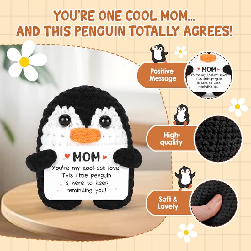 Mother's Day Crochet Penguin - Gift for Women