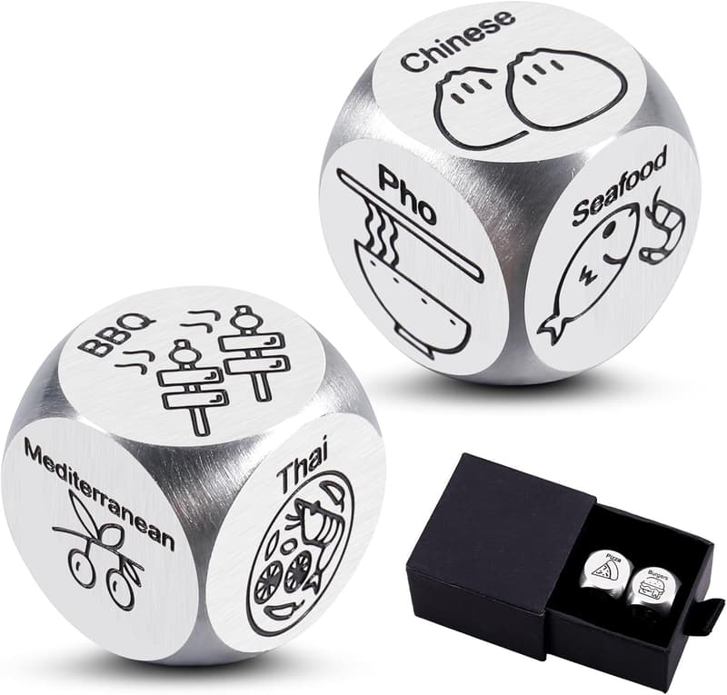 10th Anniversary Tin Dice Set for Couples