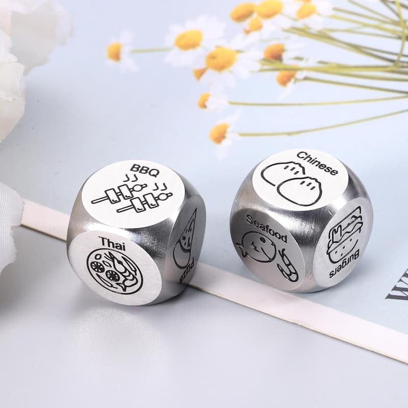 10th Anniversary Tin Dice Set for Couples