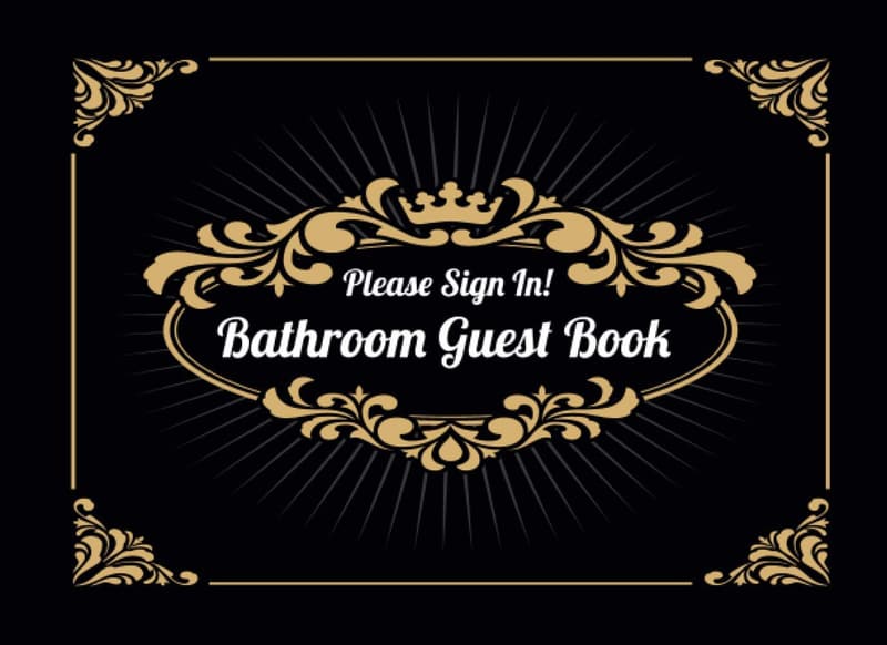 Housewarming Guest Book: Black Cover